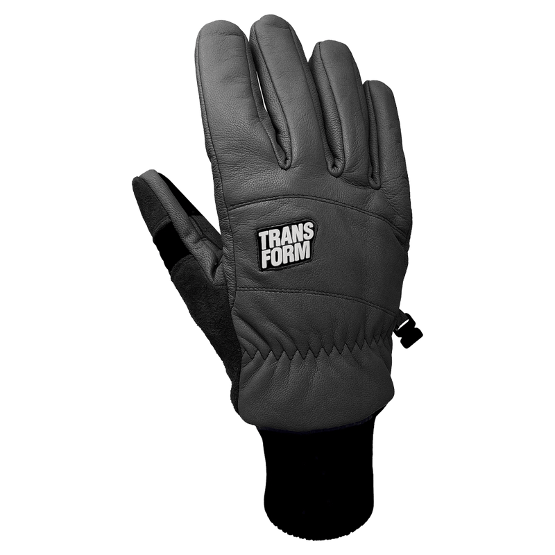 Main view of the Transform Photo Incentive Gloves in Black colourway, unisex model