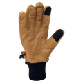 Palm view of the Transform Photo Incentive Gloves in Tan colourway, unisex model