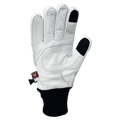 Palm view of the Transform Photo Incentive Gloves in White colourway, unisex model