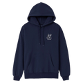 Front view of Two Boots Hoodie - Womens in colour Navy.