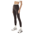 Side view of P.E Nation Vita Full Length Leggings - Womens in colour Coffee/Whisper White.
