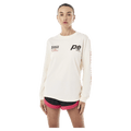 Front view of P.E Nation Voltage LS Tee - Womens in colour Whisper White.