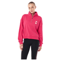 Front view of P.E Nation Voltage Quarter Zip - Womens in colour Cosmo Pink.