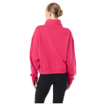 Back view of P.E Nation Voltage Quarter Zip - Womens in colour Cosmo Pink.