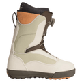 Right side view of the Vans Aura Pro Snowboard Boots in Bay Leaf Green colourway, men model