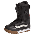 Main view of the Vans Aura Pro Snowboard Boots in Black and White colourway, men model