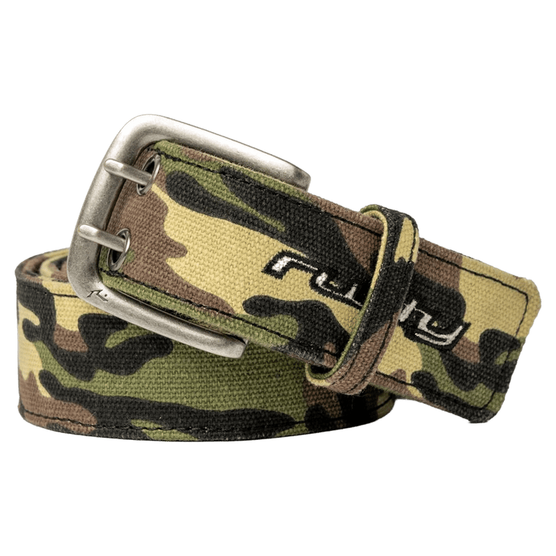 View of Rusty Raid Canvas Belt in colour Camo