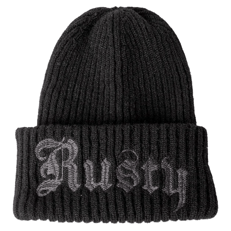View of Rusty Roxanne Beanie in Black