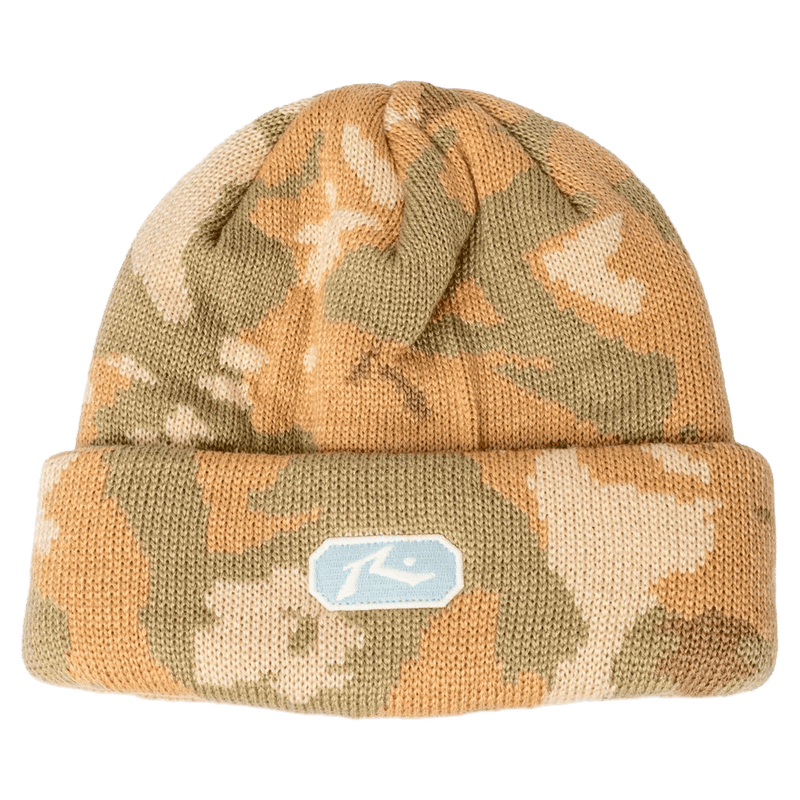 View of Rusty Camoozy Beanie in colour Camo