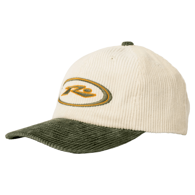 View of Rusty Orbit Cord 6 Panel Cap in colour Pinecone