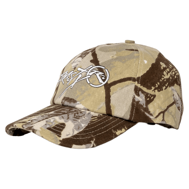 View of Rusty Rambo Camo Dad Cap in Camo