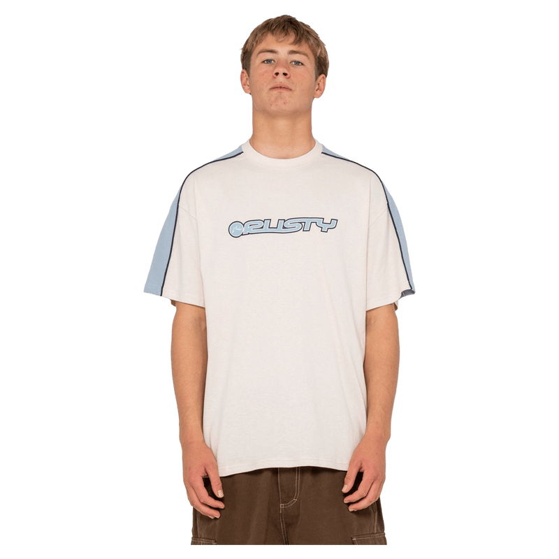 View of Rusty Alonso Short Sleeve Tee in colour Cream