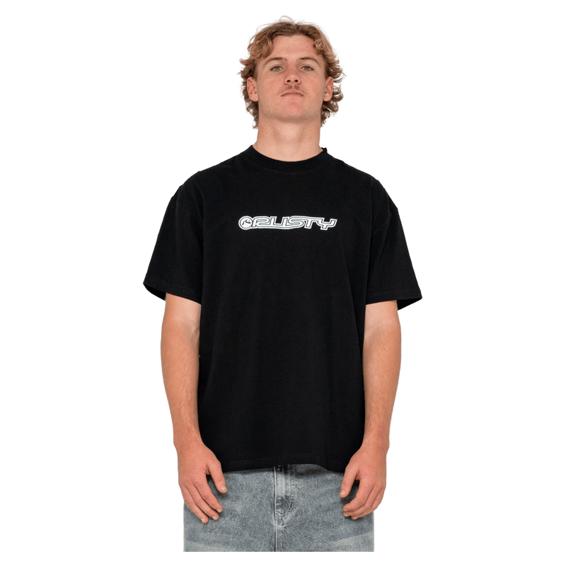 View of Rusty Flip Daddy 2.0 Short Sleeve Tee in Black