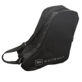 Black Whiteout shaped boot bag with an adjustable shoulder strap and zipper closure.