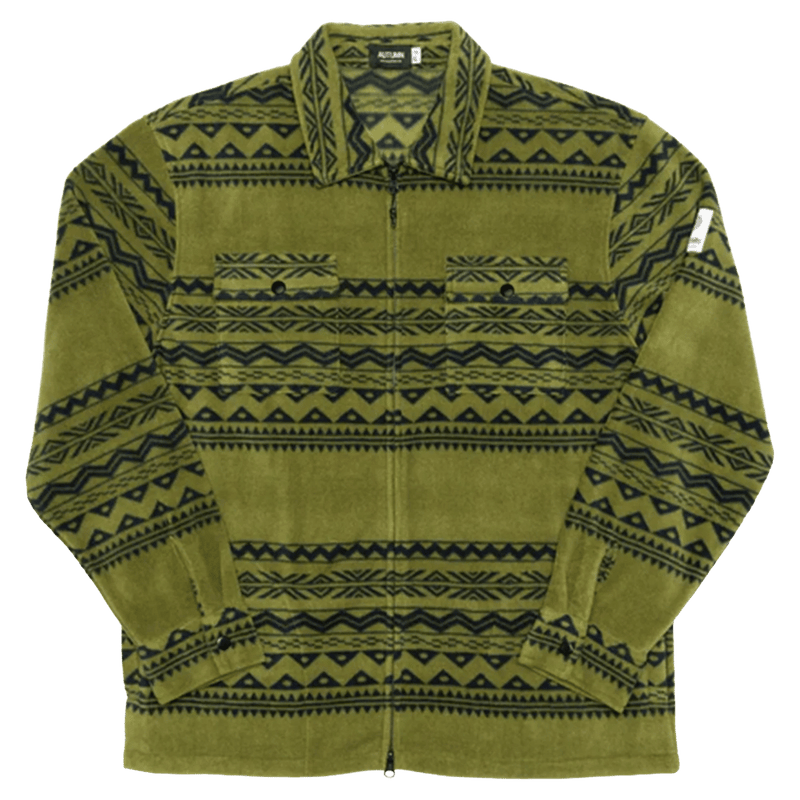Main view of the Autumn Work Shirt Zip, Nordic Stripes colourway
