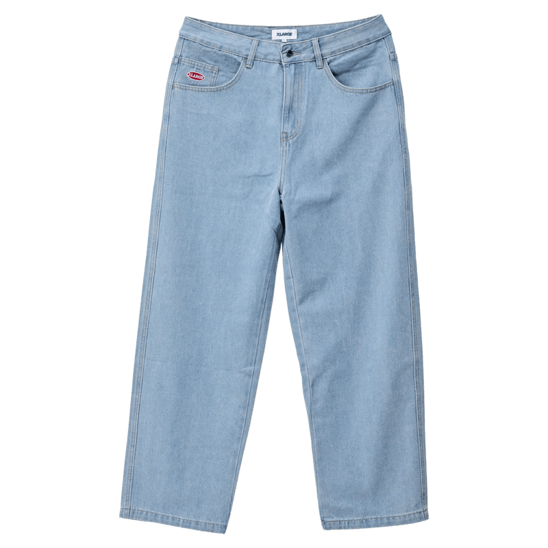front full view of X Large Bull Denim 91 Pants in Mid Blue