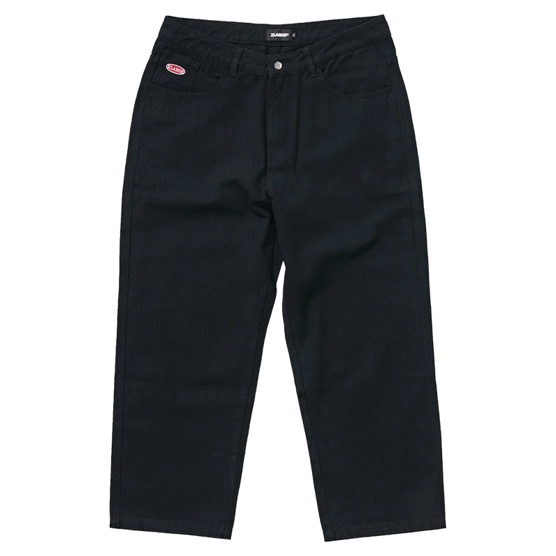 Front view of X Large Bull Denim 91 Pants in Washed Black