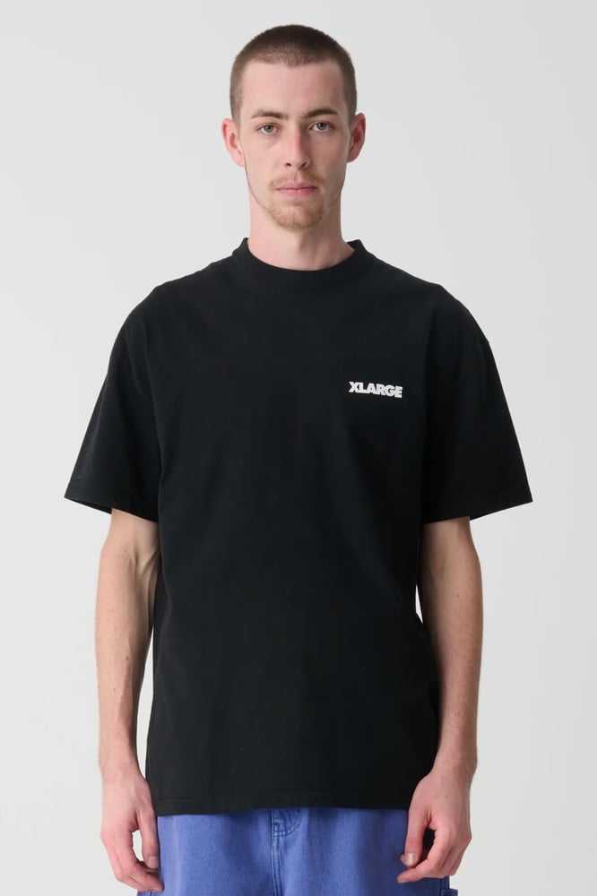 Front view of X Large 91 LCB Tee in colour Pigment Black