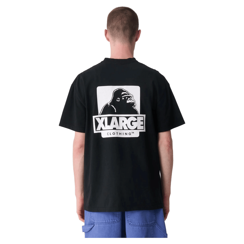 Back full view of the X Large 91 LCB Tee in colour Pigment Black