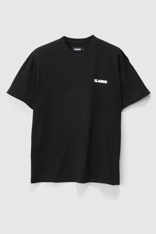 Front full view of X Large 91 LCB Tee in colour Pigment Black