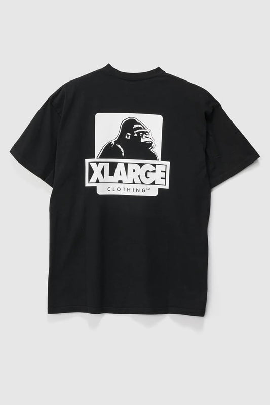 Back full view of X Large 91 LCB Tee in colour Pigment Black