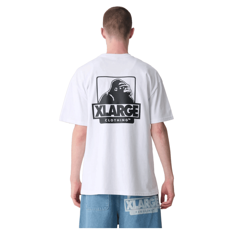 Back full view of the X Large 91 LCB Tee in colour White