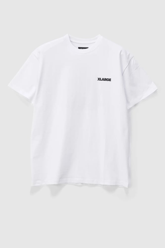 Front full view of X Large 91 LCB Tee in colour White