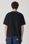 Back view of X Large Vertical Gorilla Fit Tee in Black