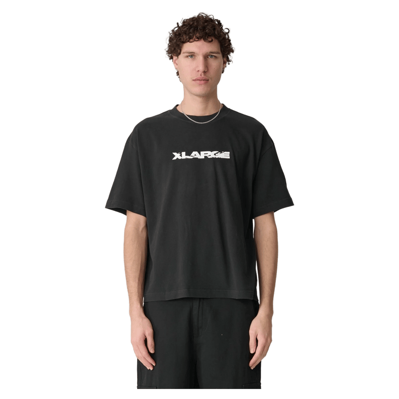 Front full view of Wings Gorilla Fit SS Tee in colour Pigment Black