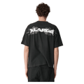 Back full view of Wings Gorilla Fit SS Tee in colour Pigment Black