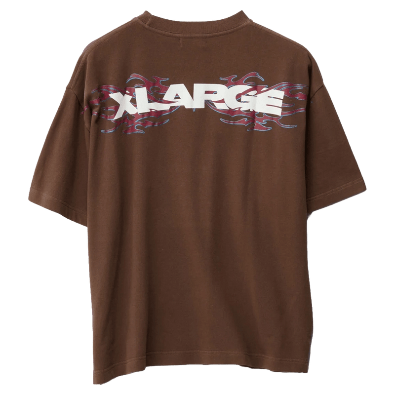 Back view of Wings Gorilla Fit SS Tee in colour Cocoa