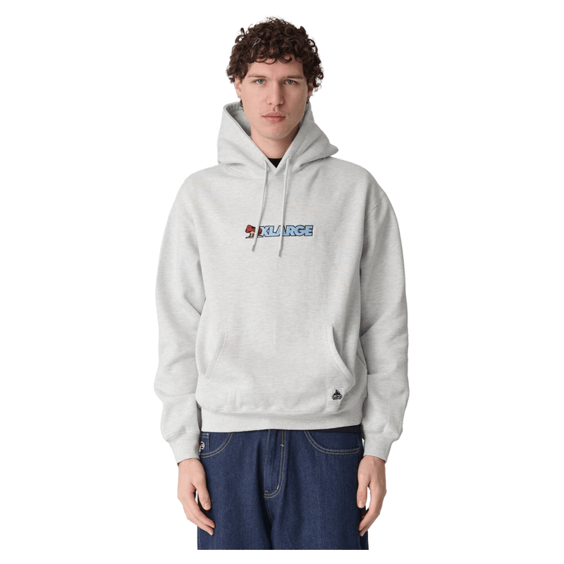 Front view full view of X Large Mushroom Hoodie in Snow Marle