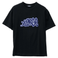front full view of view of X Large Throw Up SS Tee in Black