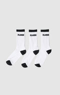 Front view of X Large 91 Sock 3Pack in colour White
