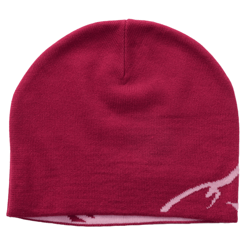 Back view of X Large Gorilla Skull Cap Beanie in Plum