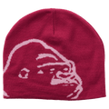 Front view of X Large Gorilla Skull Cap Beanie in Plum
