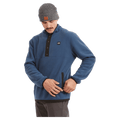 Side view of the XTM Frazer Pullover in Steal Blue colourway, unisex's model