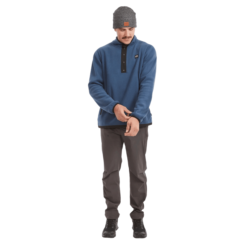 Full-body view of the XTM Frazer Pullover in Steal Blue colourway, unisex's model