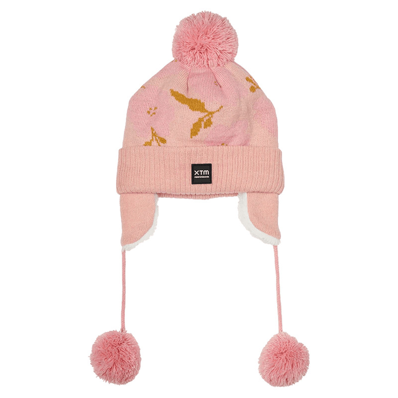 Main view of the XTM Lumi Beanie in crystal pink colourway, kids's model