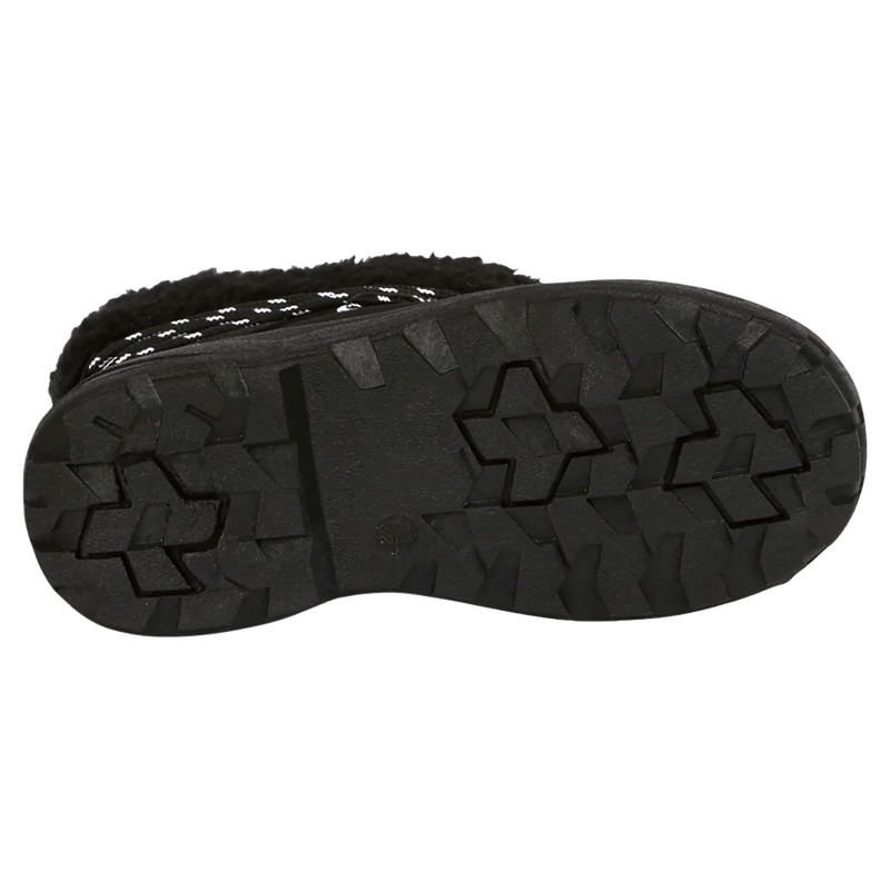 Sole view of the XTM Lunar Apres Boots in Black colourway, kids's model