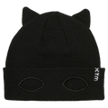 Main view of the XTM Masked Beanie in Black colourway, kids's model