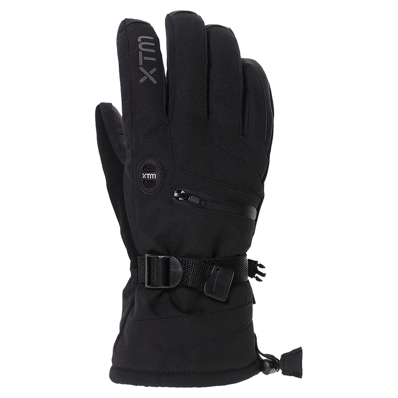 Main view of the XTM Samurai Gloves in Black colourway, unisex's model