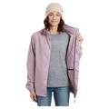 Open view of the XTM Stash 2L Rain Jacket in Fog colourway, unisex's model