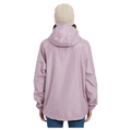 Back view of the XTM Stash 2L Rain Jacket in Fog colourway, unisex's model