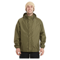 Main view of the XTM Stash 2L Rain Jacket in Kalamata colourway, unisex's model