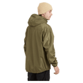 Back view of the XTM Stash 2L Rain Jacket in Kalamata colourway, unisex's model