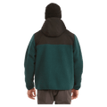 Back view of the XTM Treachery Fleece Jacket in Pine colourway, unisex's model