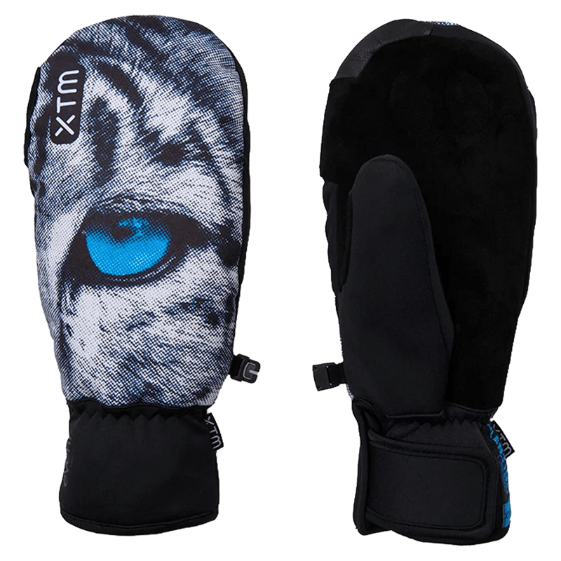 Pair view of the XTM Valentino Ascent EVT Mitts in Snow Leopard colourway, unisex's model