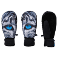 Art view of the XTM Valentino Ascent EVT Mitts in Snow Leopard colourway, unisex's model