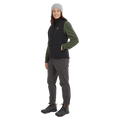 Full-body view of the XTM Woolxloft Vest in Black colourway, women's model